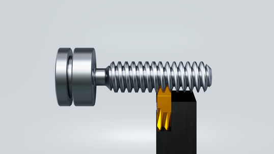 Single Point Theading Tool: 0.49 Min Thread Dia, 5 TPI, 0.75 Cut Depth, Internal, Solid Carbide